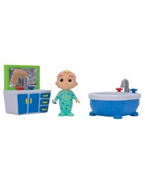 Baby Bath & Vanity Playset with Blue Tub and Green Mirror - Kids Toys